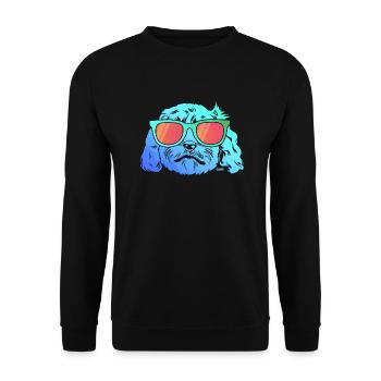 Cockapoo Hund - Unisex Pullover - Schwarz - Vorne - Alina (178cm) & Michal (187cm)