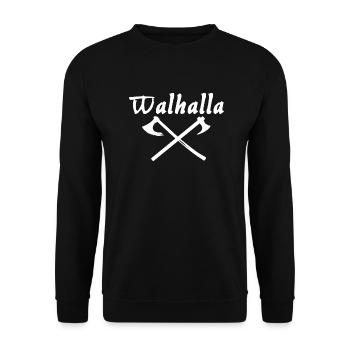 Valhalla white - Unisex Sweatshirt - black - Front - Alina (178cm) & Michal (187cm)