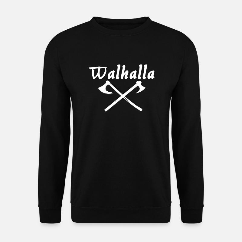 Valhalla white - Unisex Sweatshirt - black