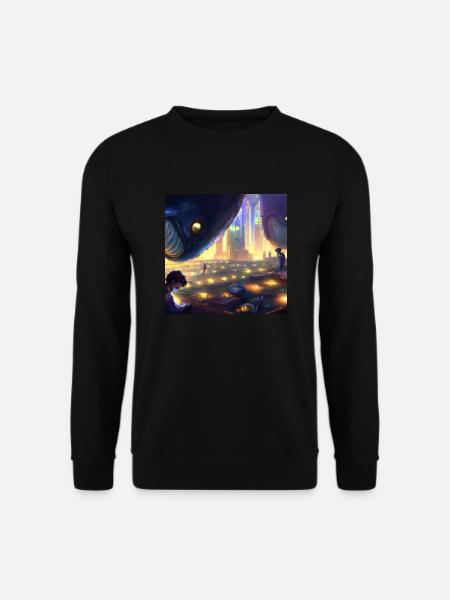 Monsters floating in the sky - Unisex Sweatshirt - black