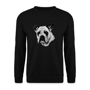 Bulldog Français Chien anglais 1 - Sweat-shirt Unisexe - noir - Devant - Alina (178cm) & Michal (187cm)