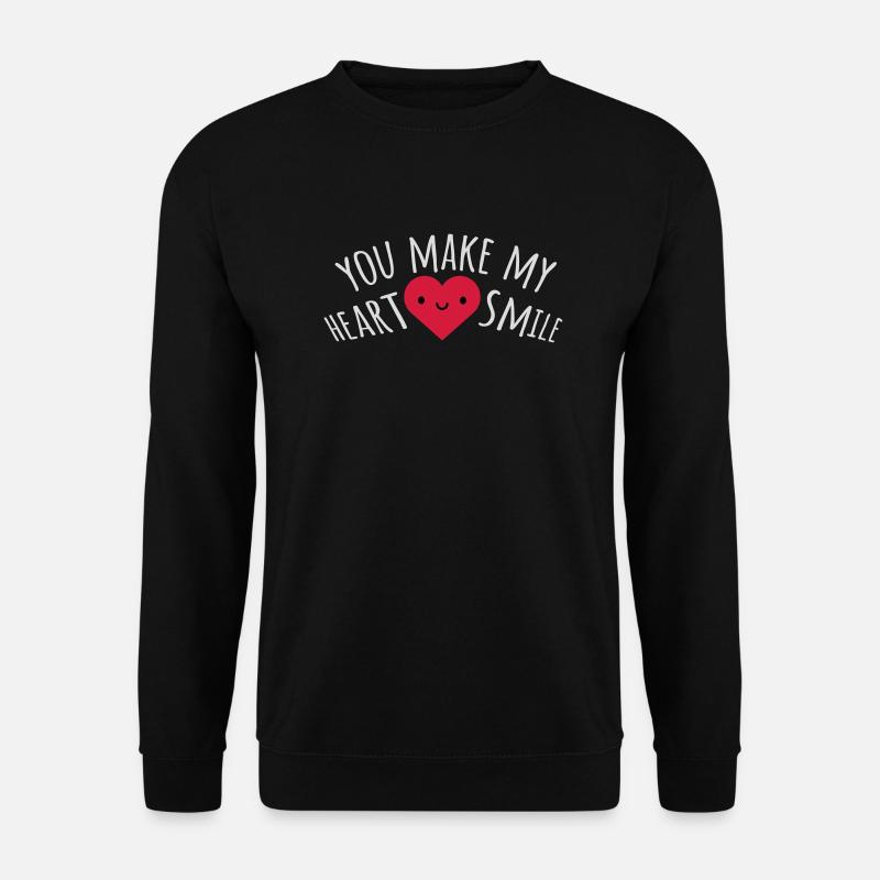 make my heart smile - Unisex Sweatshirt - black