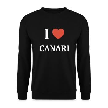 i love Canari - Sweat-shirt Unisexe - noir - Devant - Alina (178cm) & Michal (187cm)