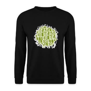 hunderasse geschenkidee geburtstagsgeschenk doggie - Unisex Pullover - Schwarz - Vorne - Alina (178cm) & Michal (187cm)