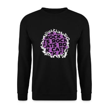 Fun Present Cute Business Cat Tshirts - Unisex Sweatshirt - black - Front - Alina (178cm) & Michal (187cm)