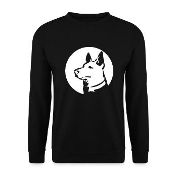 Hund Chien - Sweat-shirt Unisexe - noir - Devant - Alina (178cm) & Michal (187cm)