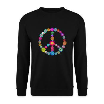 Fred symbole blommor - Sweat-shirt Unisexe - noir - Devant - Alina (178cm) & Michal (187cm)
