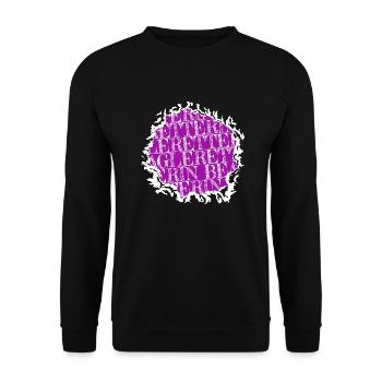 statement lieben hundefreund hund weihnachten - Unisex Pullover - Schwarz - Vorne - Alina (178cm) & Michal (187cm)