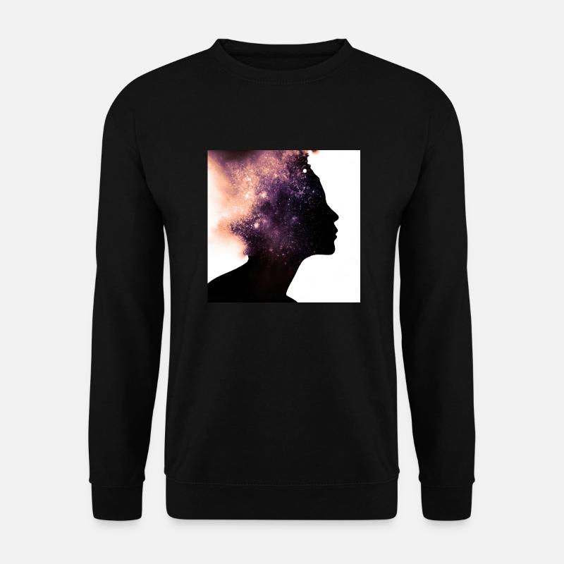 Nebulöses Profil - Unisex Pullover - Schwarz