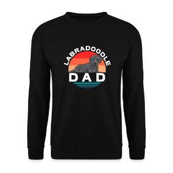 Labradoodle Dog - Unisex Sweatshirt - black - Front - Alina (178cm) & Michal (187cm)