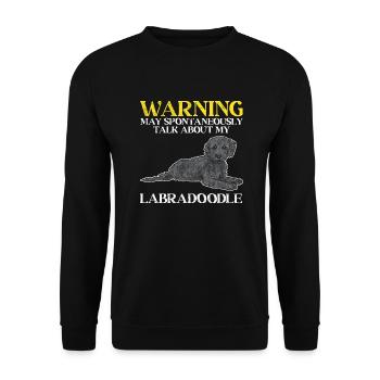 Labradoodle Dog - Unisex Sweatshirt - black - Front - Alina (178cm) & Michal (187cm)