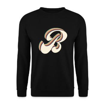 Buchstabe b - Unisex Pullover - Schwarz - Vorne - Alina (178cm) & Michal (187cm)
