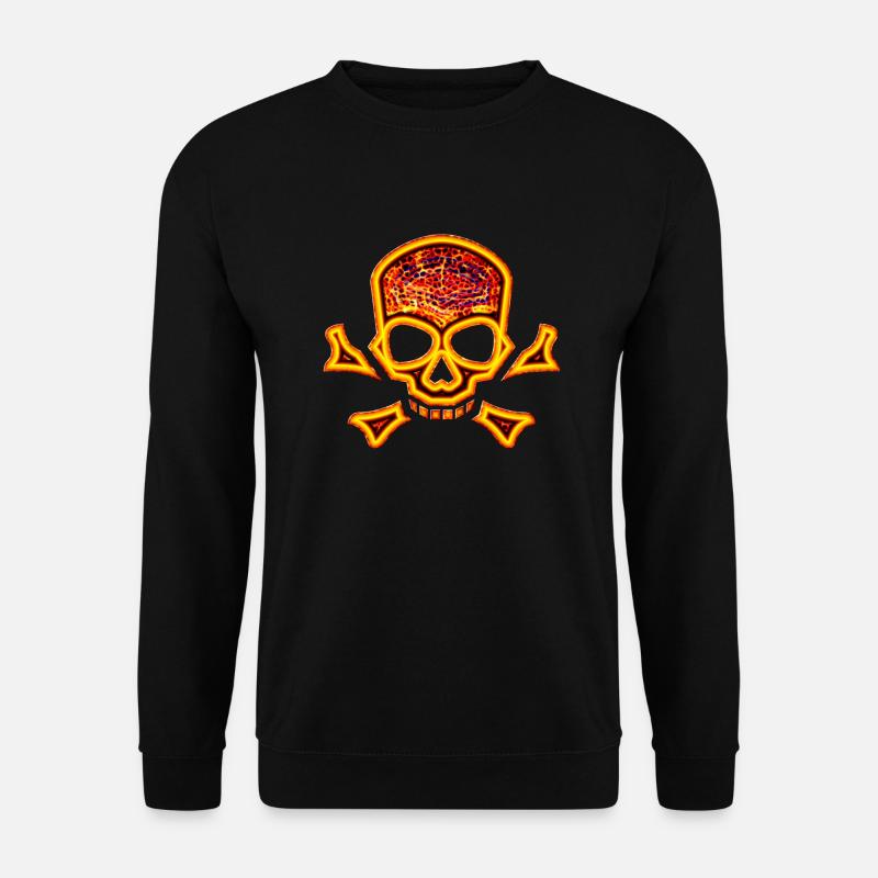 Skull and Crossbones - Design C - Unisex Pullover - Schwarz