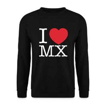 I Love mexico | I Love MX | I Heart mexico - Unisex Sweatshirt - black - Front - Alina (178cm) & Michal (187cm)