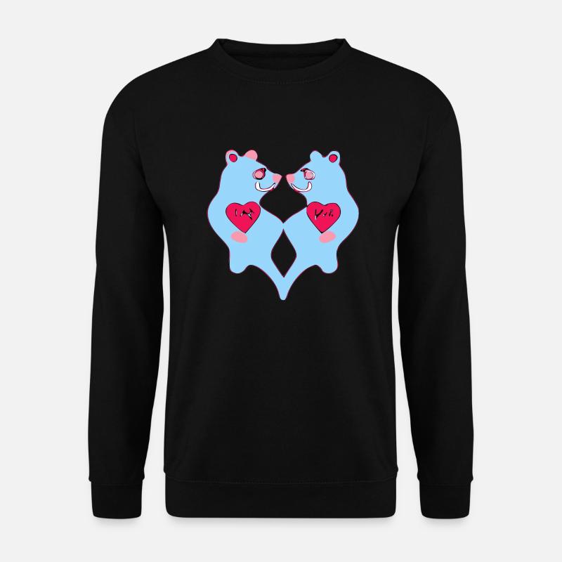 Blue bear pair - Unisex Sweatshirt - black