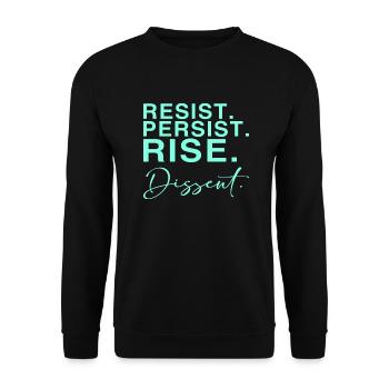 Résister. Persister. Se lever. Dissidence. - Sweat-shirt Unisexe - noir - Devant - Alina (178cm) & Michal (187cm)