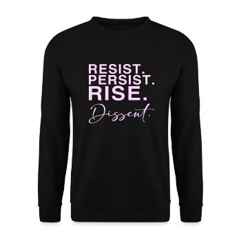 Résister. Persister. Se lever. Dissidence. - Sweat-shirt Unisexe - noir - Devant - Alina (178cm) & Michal (187cm)