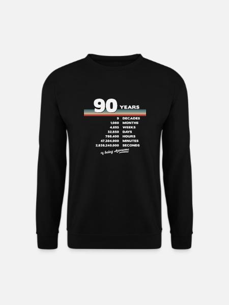 90. Geburtstag Jahrgang 90 Jahre alt Retro 1080 - Unisex Pullover - Schwarz