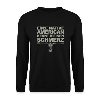 Lustiger Spruch über Gendern & Wokeness - Unisex Pullover - Schwarz - Vorne - Alina (178cm) & Michal (187cm)