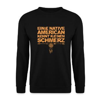 Lustiger Spruch über Gendern & Wokeness - Unisex Pullover - Schwarz - Vorne - Alina (178cm) & Michal (187cm)