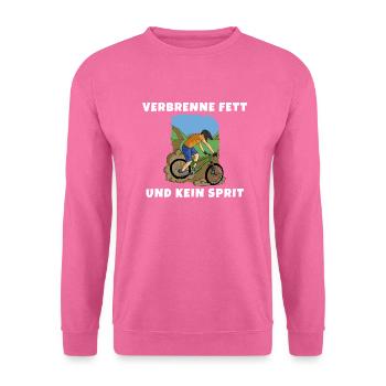 Verbrenne Fett und kein Sprit Eine nachhaltige Art - Unisex Pullover - Pink - Vorne