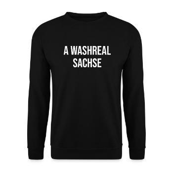 Ein Waschechter Sachse - Unisex Pullover - Schwarz - Vorne - Alina (178cm) & Michal (187cm)