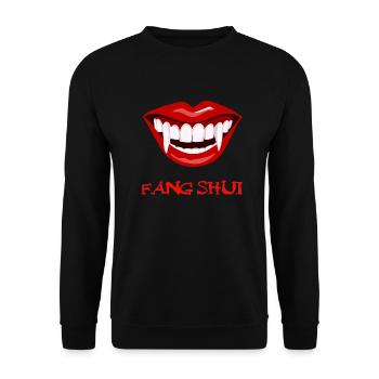 Fang Shui Drôle Vampire Halloween Feng Shui - Sweat-shirt Unisexe - noir - Devant - Alina (178cm) & Michal (187cm)