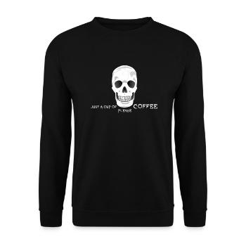 Coffee Caffeine Skull - Unisex Sweatshirt - black - Front - Alina (178cm) & Michal (187cm)