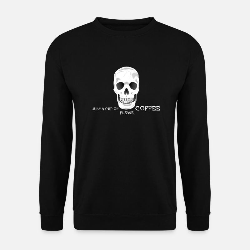 Caféine de café Crâne - Sweat-shirt Unisexe - noir