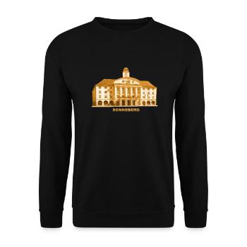 Sonneberg Rathaus Thüringen Spielzeugstadt - Unisex Pullover - Schwarz - Vorne - Alina (178cm) & Michal (187cm)