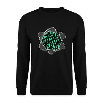 tierschützer schwein isländer umweltschutz brauner - Unisex Pullover - Schwarz - Vorne - Alina (178cm) & Michal (187cm)