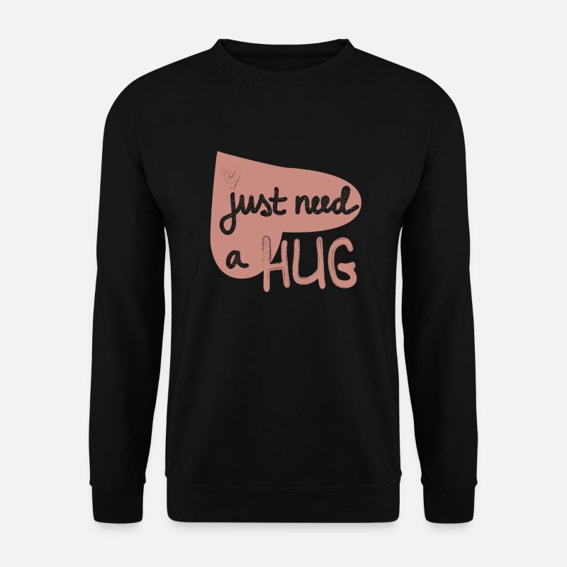 Umarmung Motivation Herz - Unisex Pullover - Schwarz
