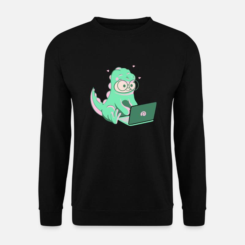 Dino Nerd - Unisex Pullover - Schwarz