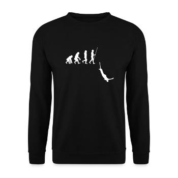 Bungee Jumping Evolution Sport Fun - Unisex Sweatshirt - black - Front - Alina (178cm) & Michal (187cm)