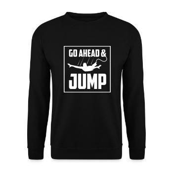 Bungee Jumping Evolution Sport Fun - Unisex Sweatshirt - black - Front - Alina (178cm) & Michal (187cm)