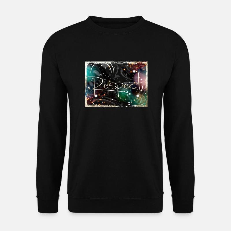 Respect Abstract Schrift - Unisex Pullover - Schwarz