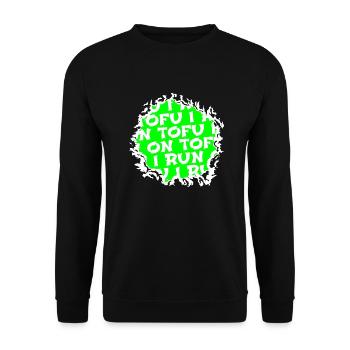 vegetarian joke birthday plant go vegan vegetable - Unisex Sweatshirt - black - Front - Alina (178cm) & Michal (187cm)