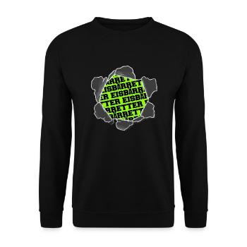 frohe weihnachten freundlich animal rights - Unisex Pullover - Schwarz - Vorne - Alina (178cm) & Michal (187cm)