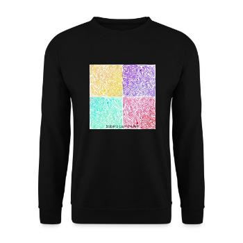 Sabino Lemon ART Tees - Unisex Pullover - Schwarz - Vorne - Alina (178cm) & Michal (187cm)
