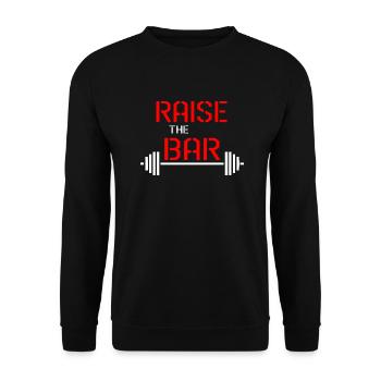 Raise the bar weight quote - Unisex Sweatshirt - black - Front - Alina (178cm) & Michal (187cm)