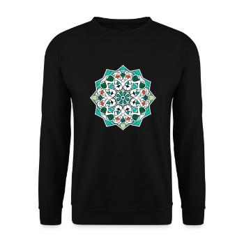 Oriental folklore - Unisex Sweatshirt - black - Front - Alina (178cm) & Michal (187cm)