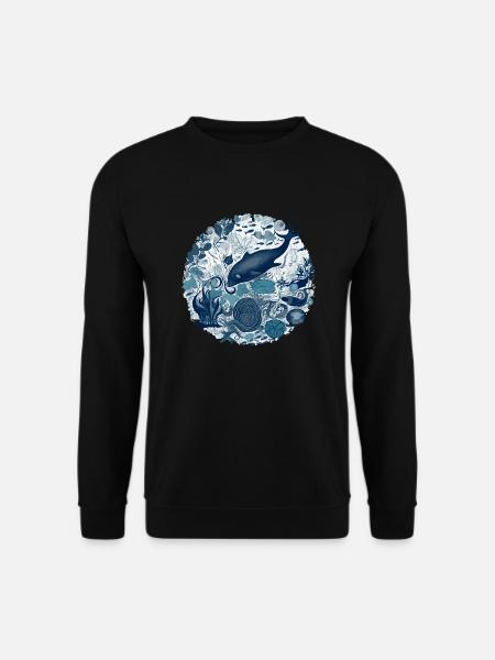 Wunder des Ozeans - Unisex Pullover - Schwarz
