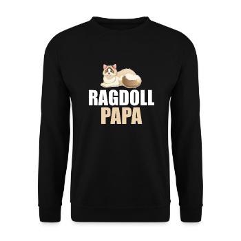 Ragdoll Cat Cat - Unisex Sweatshirt - black - Front - Alina (178cm) & Michal (187cm)