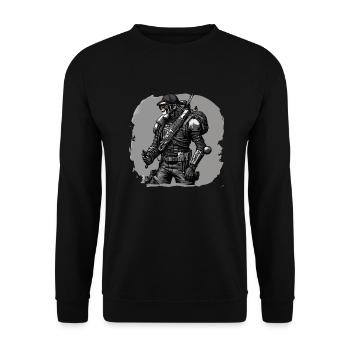 Affen-Rebell - Unisex Pullover - Schwarz - Vorne - Alina (178cm) & Michal (187cm)