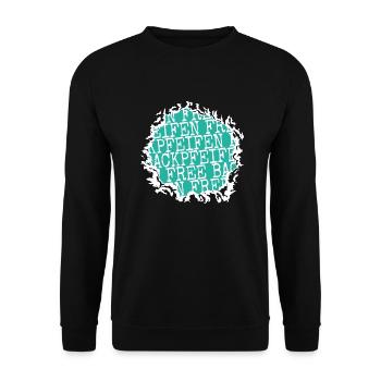 Statement Bday Birthday Clamp Gift Quote - Unisex Sweatshirt - black - Front - Alina (178cm) & Michal (187cm)