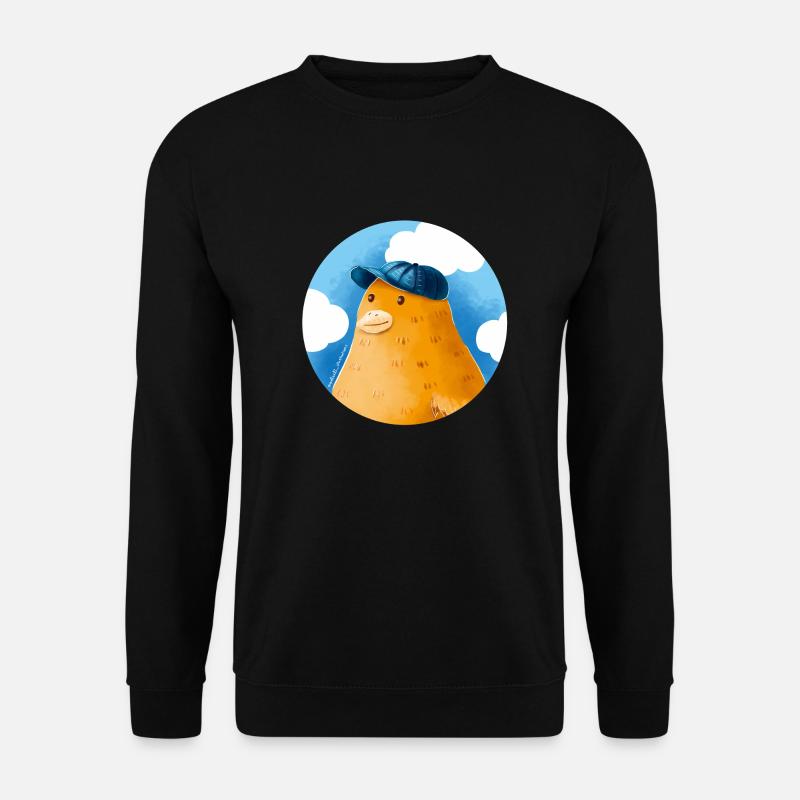Ente mit Hut - Unisex Pullover - Schwarz