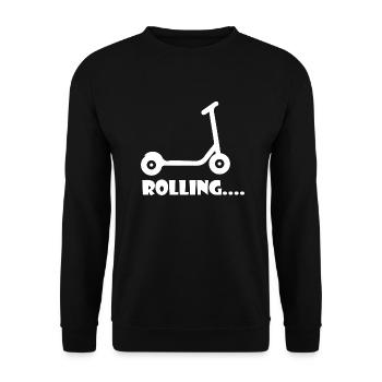E-Scooter Roller Scooter - Sweat-shirt Unisexe - noir - Devant - Alina (178cm) & Michal (187cm)