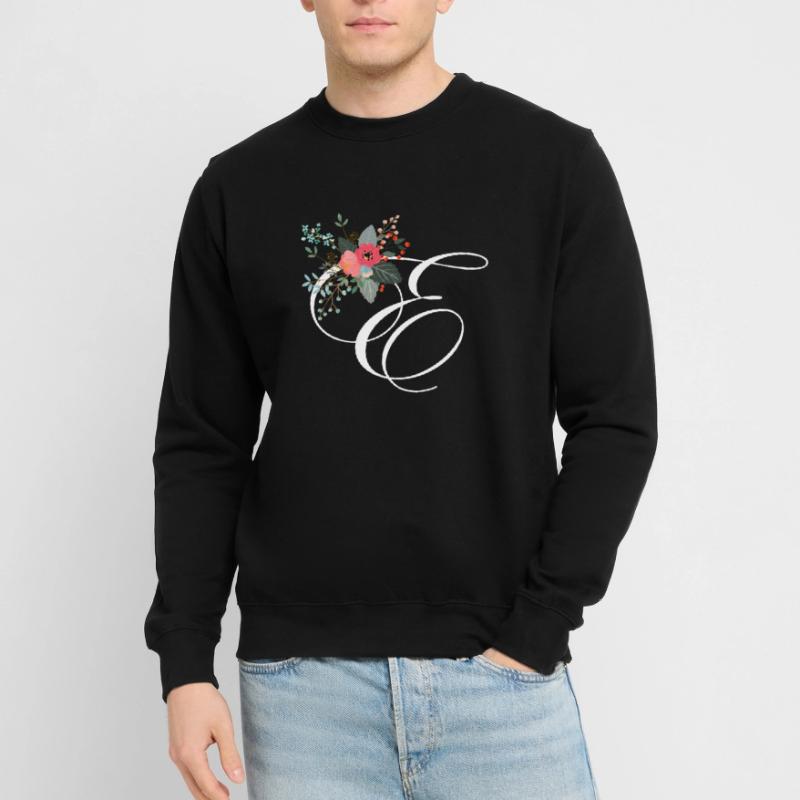 Letter e fleuris Unisex Pullover