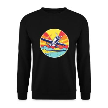 Recreational aircraft - Unisex Sweatshirt - black - Front - Alina (178cm) & Michal (187cm)