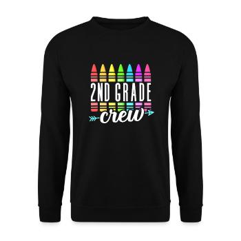 2. Klasse Squad Lehrerteam zweite Klasse rockt K - Unisex Pullover - Schwarz - Vorne - Alina (178cm) & Michal (187cm)